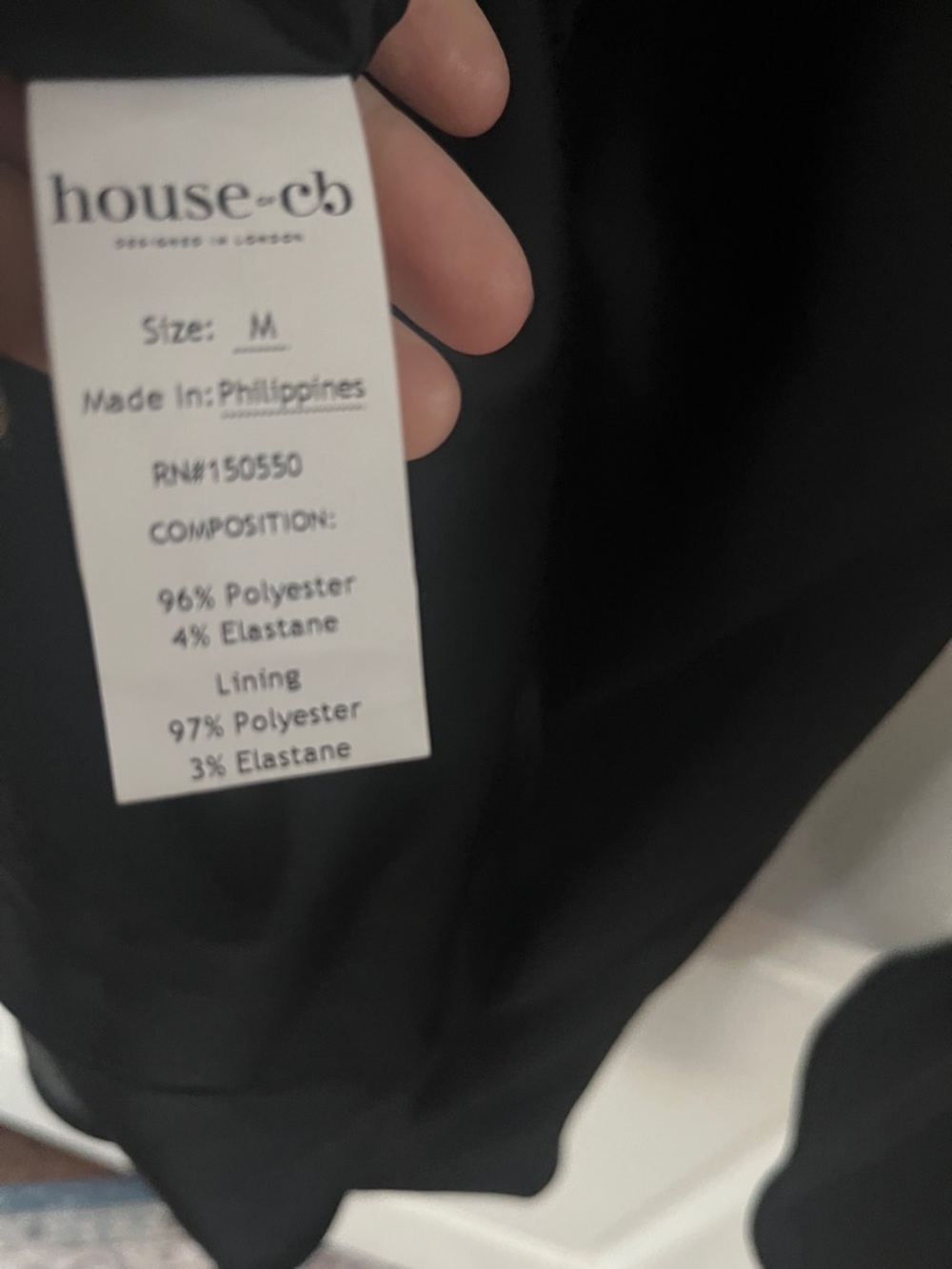 NWT House of CB LuLu black long sleeve mini dress Sz medium, bell sleeve - Picture 7 of 7